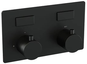 BRAUER Black Edition - 2 functies - inbouwthermostaat - inbouwdeel - drukknoppen - in/afbouwdelen - zwart mat 5-S-155