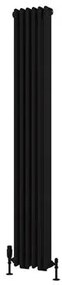 Eastbrook Rivassa 3 koloms radiator 30x180cm staal 1563W zwart mat