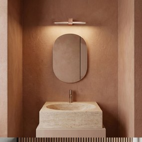 Badkamer LED-wandlamp SWE052-1W 40cm COPPER BRUSH