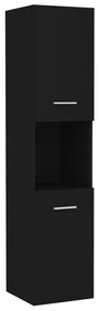 vidaXL 804998  Bathroom Cabinet Black 30x30x130 cm Engineered Wood