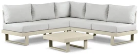 Hoek loungeset 5 personen Aluminium Taupe Lifestyle Garden Furniture Lorenzo