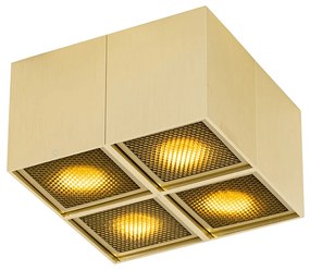 Design spot goud 4-lichts - Qubo Honey