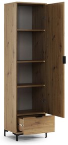 Kledingkast LANA 06 Eiken Artisan - 1-DEURS KLEDINGKAST MET LA