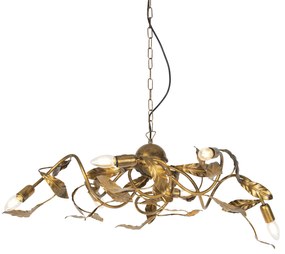 Vintage hanglamp antiek goud 6-lichts - Linden Klassiek / Antiek E14 Binnenverlichting Lamp