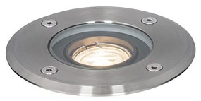 Moderne buiten grondspot staal 35 mm verstelbaar IP65 - Delux