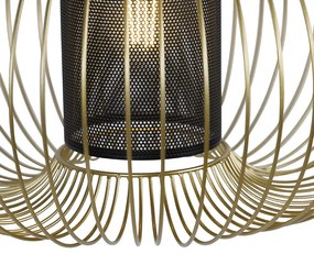 Design hanglamp goud met zwart 50 cm - Marnie