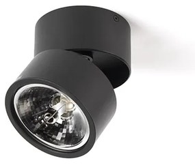 Moderne spot zwart rond verstelbaar - Go Nine