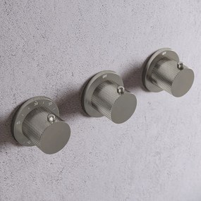 Saniclear Plus Curved inbouw badkraan met 20cm uitloop en staafhanddouche RVS