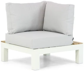 Loungeset 6 personen Aluminium/teak Wit Lifestyle Garden Furniture Ravalla/Seaside
