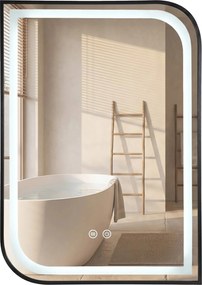 LED Spiegel ZONE 70X50 BLACK