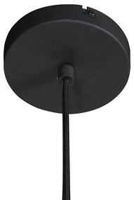 Japandi hanglamp zwart met stoffen kap 55cm - Sable