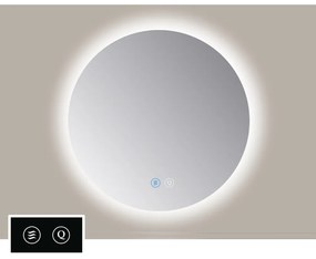 Sanicare Tutti RTA ronde spiegel met verwarming, verlichting rondom en touch bediening 60cm