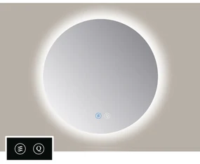 Sanicare Tutti RTA ronde spiegel met verwarming, verlichting rondom en touch bediening 85cm