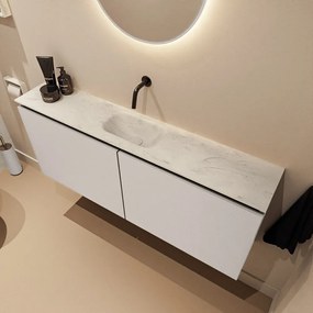 Mondiaz Ture DLux toiletmeubel 120cm linen met wastafel opalo midden zonder kraangat