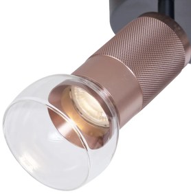 Ronde plafondSpot / Opbouwspot / Plafondspot donker brons rond 3-lichts draai- en kantelbaar - Veerle Modern GU10 Binnenverlichting Lamp