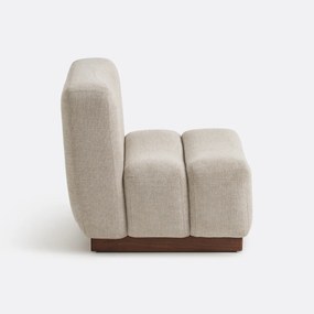 Fauteuil in getextureerde stof Podo