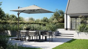 Platinum Voyager ronde zweefparasol T1 3 m. - Antraciet met Modena voet en hoes