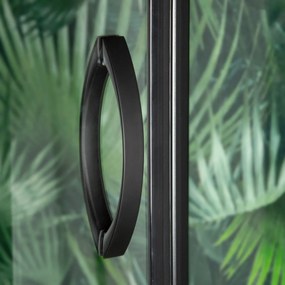 Kerra Splash douchecabine 89x89cm kwartrond inclusief douchebak zwart mat