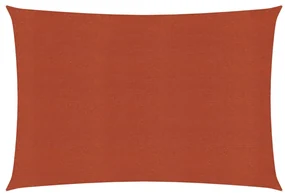 vidaXL Zonnezeil 160 g/m² 4x6 m HDPE terracottakleurig