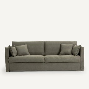 Sofa 3- of 4-zits in dik stonewashed linnen, Camille