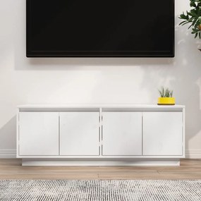 vidaXL Tv-meubel 110x34x40 cm massief grenenhout wit