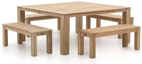 + 15% kassakorting | Picknickset ROUGH | 8 personen | Tuinset teakhout | 5-delig | Kees Smit Tuinmeubelen