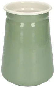 Keukengereihouder, emaille, groengrijs/wit