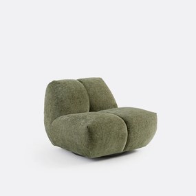 Draaibare fauteuil, dik fluweel, Nuria
