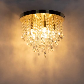 Klassieke plafondlamp goud met glas - Medusa