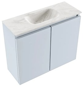 Mondiaz Ture DLux toiletmeubel 60cm clay met wastafel ostra midden met kraangat