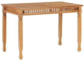 vidaXL Tuintafel 120x65x80 cm massief teakhout