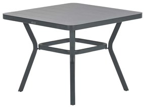 Garden Impressions Lucas tuinset zwart 5-delig - Mina tuintafel 90x90 cm