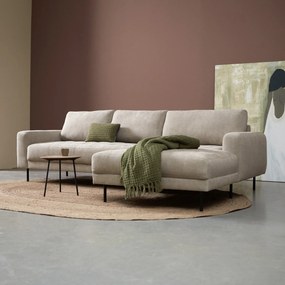 PEPP Interiors Oreo Beige Bank Hoge Poot Chaiselongue Rechts