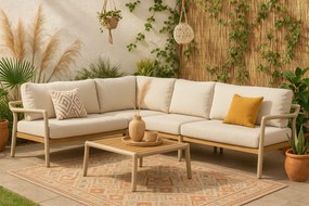 Hoek loungeset 6 personen Aluminium Taupe  Santika Furniture Santika