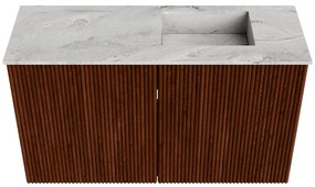 Mondiaz Joya DLux 70cm toiletmeubel ruby met wastafel faye rechts zonder kraangat glace