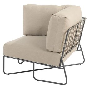 Taste by 4 Seasons Prego hoek loungebank XL antraciet-taupe * Sale *      taupe weerbestendig