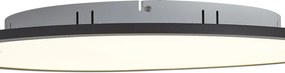 Smart LED paneel zwart 60cm incl. LED dim to warm met afstandsbediening - Knob