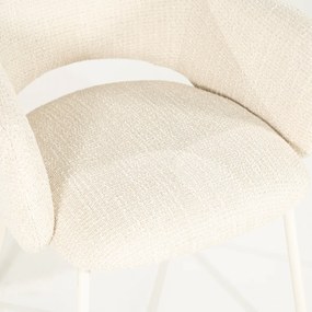 By-Boo Story Wit-frame Eetkamerstoel Beige