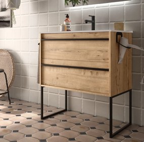 Muebles framepoten voor badkamermeubel zwart mat 33x43cm