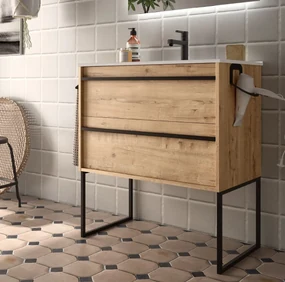 Muebles framepoten voor badkamermeubel zwart mat 33x43cm
