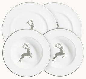 Handgemaakte serviesset Hirsch, 2 personen, 4-delig