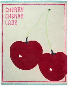 Handgeweven wollen vloerkleed Inky