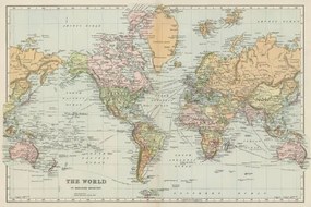 Kaart Old map of the World Map, mikroman6