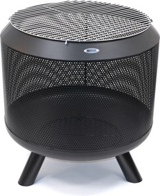 HEAT vuurkorf Fire Drum met grillrooster – diameter 54 x H60 cm – zwart