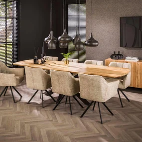 Eetkamertafel Massief Acaciahout - 175 X 90cm.