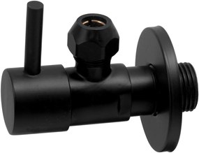 Mueller Black hoekstop + aansluitslang zwart mat
