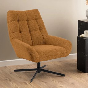 Draaibare Fauteuil Caramel Boucle