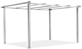 Barbados 3 x 4 m wit Garden Point metalen terras pergola frame
