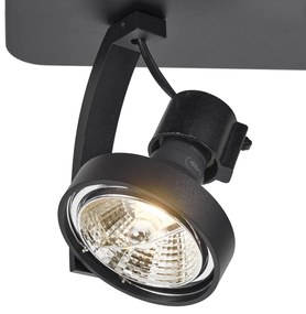Design plafondSpot / Opbouwspot / Plafondspot zwart GU10 70mm 2-lichts draai- en kantelbaar - Vo Design GU10 rond Binnenverlichting Lamp