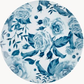 Porseleinen ontbijtborden Blue Rose, 6-delig
